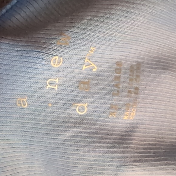 A New Day Light Blue Ribbed Tank Top with Bow Detail Size XXL New - Picture 4 of 4